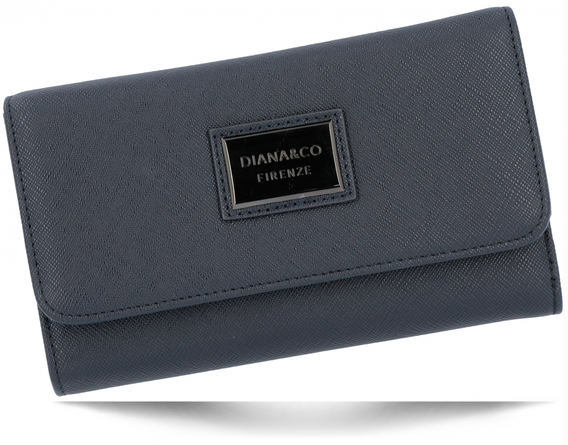 Uniwersalny Portfel Damski w rozmiarze XL firmy Diana&Co Granat (kolory)