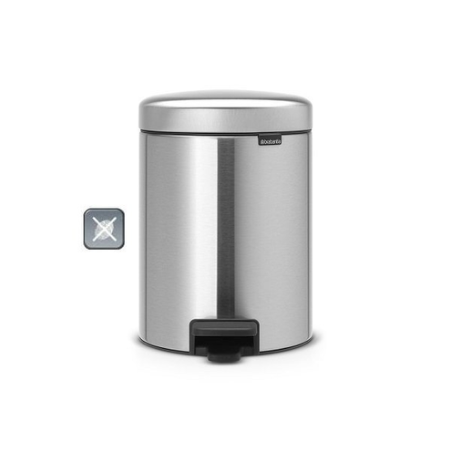 Kosz Pedałowy NEWICON 5L Matt Steel FPP
