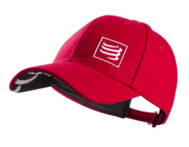 Compressport Wool Cap | CZERWONA - czapeczka z daszkiem wykonana z wełny owiec meryno CAP-007