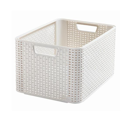 KOSZYK RATTAN STYLE L 30L kremowy
