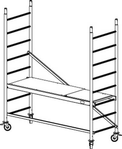 Rusztowanie aluminiowe KRAUSE ProTec - 2,90m 910110