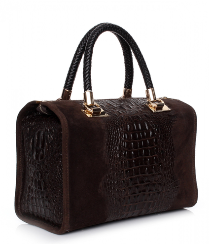 Elegancki kufer skórzany Aligator Czekolada (kolory)