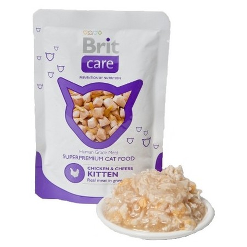 Brit Care Cat Pouch Chicken & Cheese Kitten - Kurczak i Ser saszetka