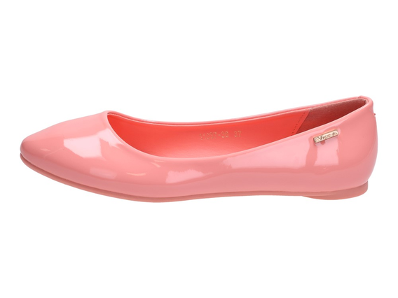 Różowe baleriny lakierowane buty VICES11037-20