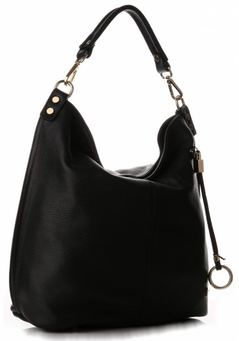 Uniwersalne Torby Skórzane XL VITTORIA GOTTI Made in Italy Czarna