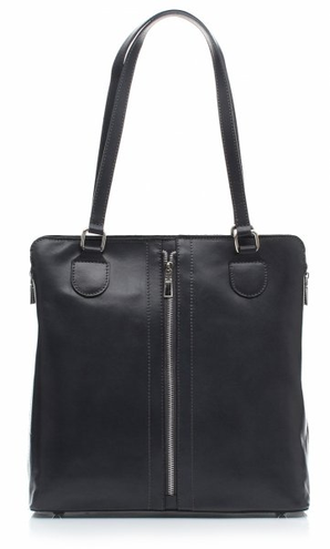 Klasyczna Torebka Skórzana Genuine Leather szara