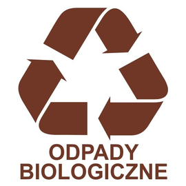 Etykieta do segregacji &quot;ODPADY BIOLOGICZNE&quot;