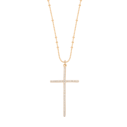 Naszyjnik Simple Cross Złocony