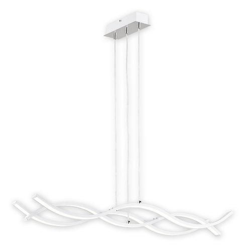 Linea LED listwa 3 pł. biały + chrom