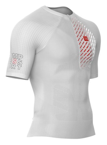 Compressport Trial Running Postural SS Top | BIAŁA - męska koszulka do biegania TSTRV3-SS00
