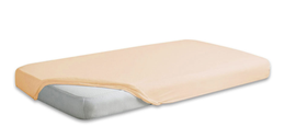 Prześcieradło Jersey Premium z gumką jasnobeżowe 220x200