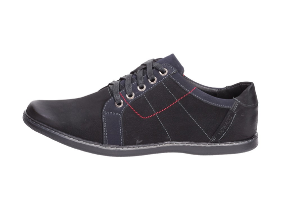 Czarne buty męskie mokasyny NOWACKI DMJEANS