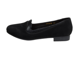 Czarne lordsy, baleriny damskie J.STAR J0024B