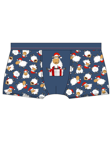 [Zestaw] Bokserki męskie SHEEP 007/37 + Skarpetki SPOX SOX Gwiazda Betlejemska + WOREK UPOMINKOWY MERRY CHRISTMAS-PŁATKI ŚNIEGU