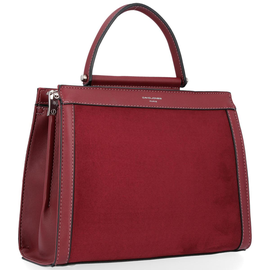 David Jones Firmowe Torebki Damskie Elegancki Dwukomorowy Kuferek Bordo (kolory)
