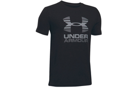 UA Two Tone Logo SS Kids Tee 1298292-001