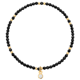 Bransoletka Essence Czarny Agat Gold
