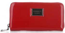 Elegancki Portfel Damski Diana&Co Firenze Lakier Czerwony (kolory)