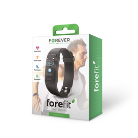 Forever Opaska Smartband ForeFit SB-130 z pulsometrem Czarna