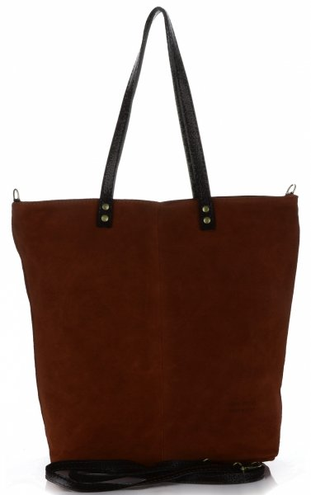 Torebki Skórzane typu ShopperBag firmy Vera Pelle Brązowe