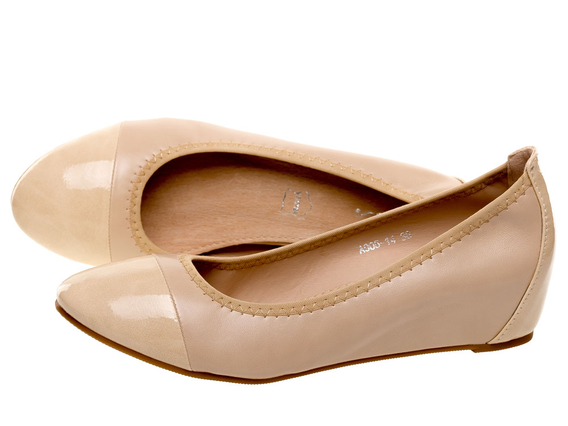 -30% Stylowe czółenka,koturny VICES 905 beżowe