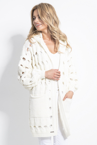 Sweter kardigan ażurek fb701