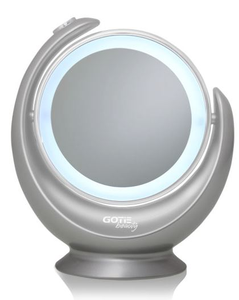 Gotie Lusterko LED GMR-319 - z chromowaną ramką i włącznikiem - dwustronne - obrotowe - dostępne od ręki