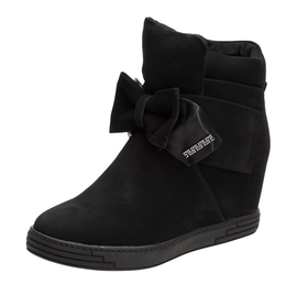 Czarne botki damskie, sneakersy FILIPPO 367/17