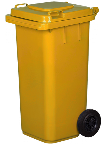 Pojemnik na odpady 120L żółty POJEMNIKI NA ODPADY