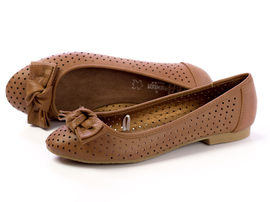 -60% Markowe baleriny brązowe AMERICAN 010703