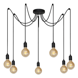 Lampa wisząca 7-PŁ TROCHEJ BLACK 893T1 Aldex