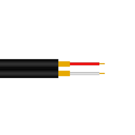 Kabel sygnałowy płaski 2 żyły osobno ekranowane HQ (średnica zewnętrzna 3 mm)