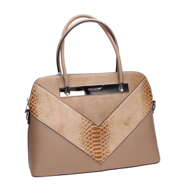 Piękna torebka damska kuferek 5059 CAMEL