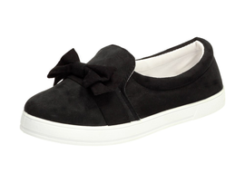 SLIP ON Czarne tenisówki damskie BALADA B781-1