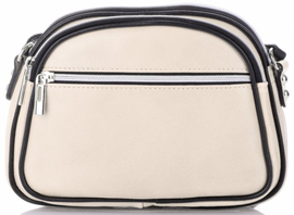 Torebki Skórzane Listonoszki marki Genuine Leather Beżowe (kolory)