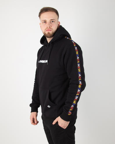 BLUZA Z KAPTUREM TAPE BLACK