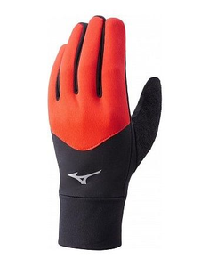 Mizuno Warm Lite Glowe | CZERWONO - CZARNE - rękawiczki do biegania  J2GY7501Z-96