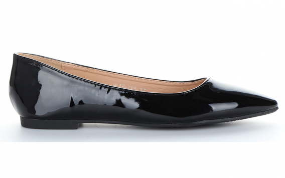 Eleganckie Lakierowane Balerinki Damskie Bellucci Czarne (kolory)