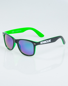 OKULARY CLASSIC INSIDE BLACK-GREEN FLASH GREEN MIRROR 1168