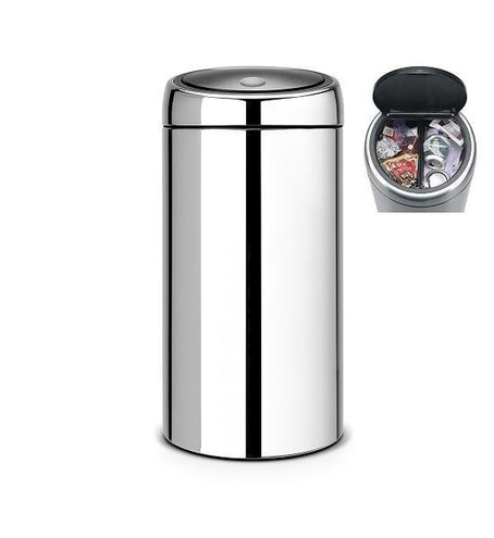 Kosz TWIN BIN 2 x 20L Brilliant Steel