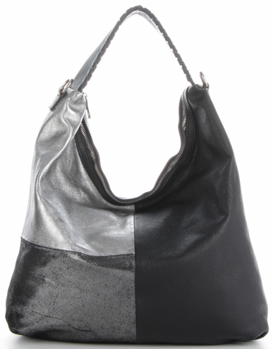 Uniwersalne Torebki Skórzane włoskiej firmy Genuine Leather Czarne (kolory)