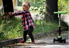 Milly Mally Hulajnoga Scooter Magic Zielona Świecące koło LED Trójkołowa