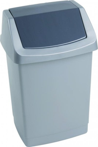 Kosz na śmieci Click-It 50L srebrny/grafit