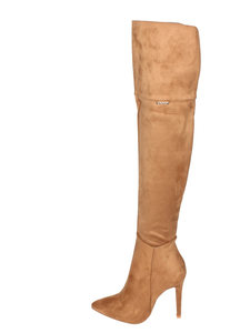 Zamszowe kozaki za kolano VICES 1096-17 CAMEL