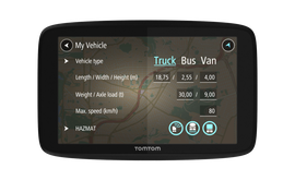 TomTom GO PROFESSIONAL 620 - Dożywotnie mapy - Profesjonalne urządzenie dla dużych pojazdów - Usługa TomTom Traffic przez smartfon - dostępne