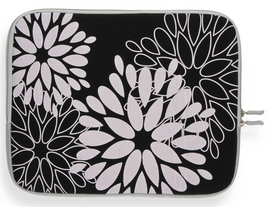 Damskie Etui na tablet wzór w kwiaty 12" Czarne (kolory)