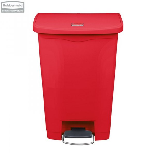 Kosz Slim Jim® Step-On 50L Resin Containers red