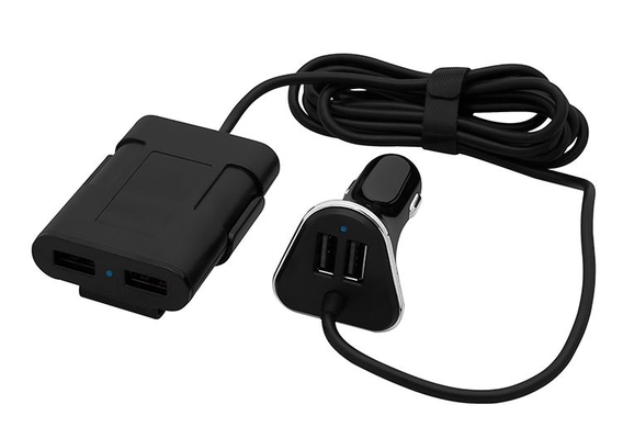 Blow ładowarka samochodowa - 2xUSB przód - 2xUSB tył - dostępne od ręki