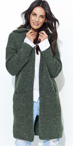 Sweter NUMINOU NU_S34 - Khaki melanż