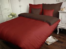 Pościel satynowa Sophia Premium czekolada+bordo 21410/1 200x220